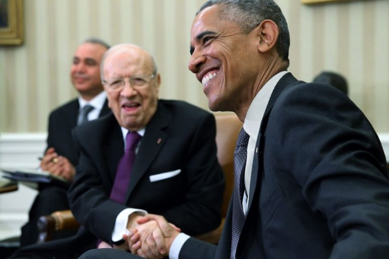 Obama Meets With Tunisian President Beji Caid Essebsi At White House