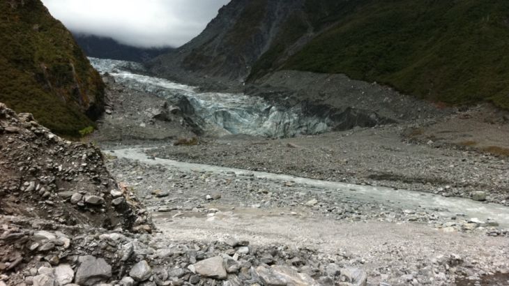 New Zealand Fox Glacier eroding 2