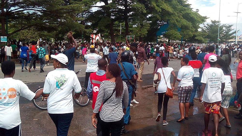 Celebrations in Bujumbura followed the army's dismissal of President Nkurunziza on Wednesday [Celestin Sadiki/Al Jazeera]