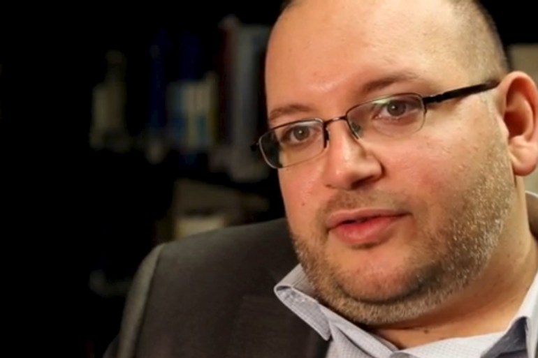 File photo of Washington Post reporter Jason Rezaian speaking in the newspaper''s offices in Washington