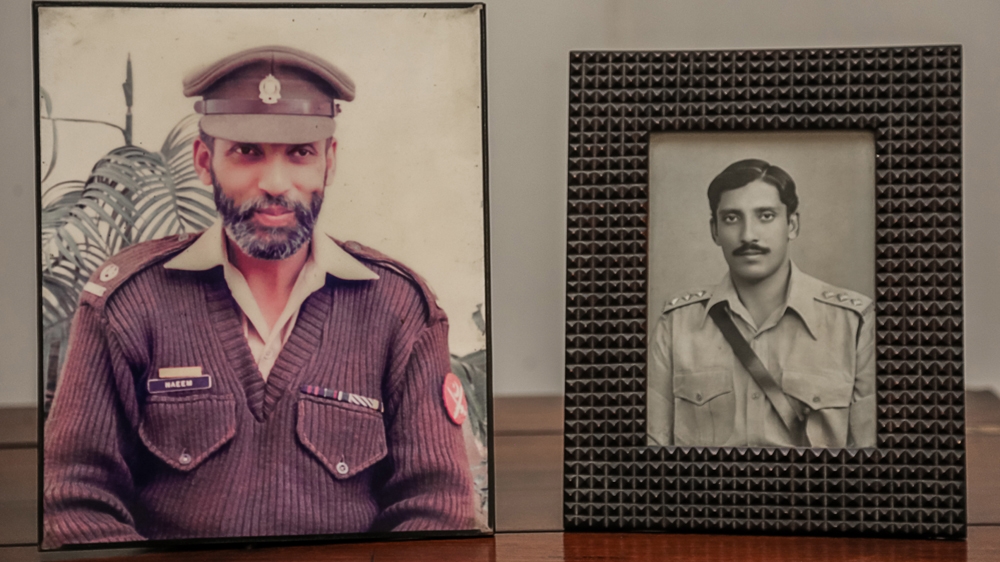 
The black and white photograph was taken upon my father’s return from India in February 1974, when he was 28 years old. The colour photograph was taken in 1986, a year after he was first diagnosed with Paranoid traits. He was just 40 then, but people would regularly mistake him for our grandfather. We didn’t always correct them [an Ahmad family photograph]

