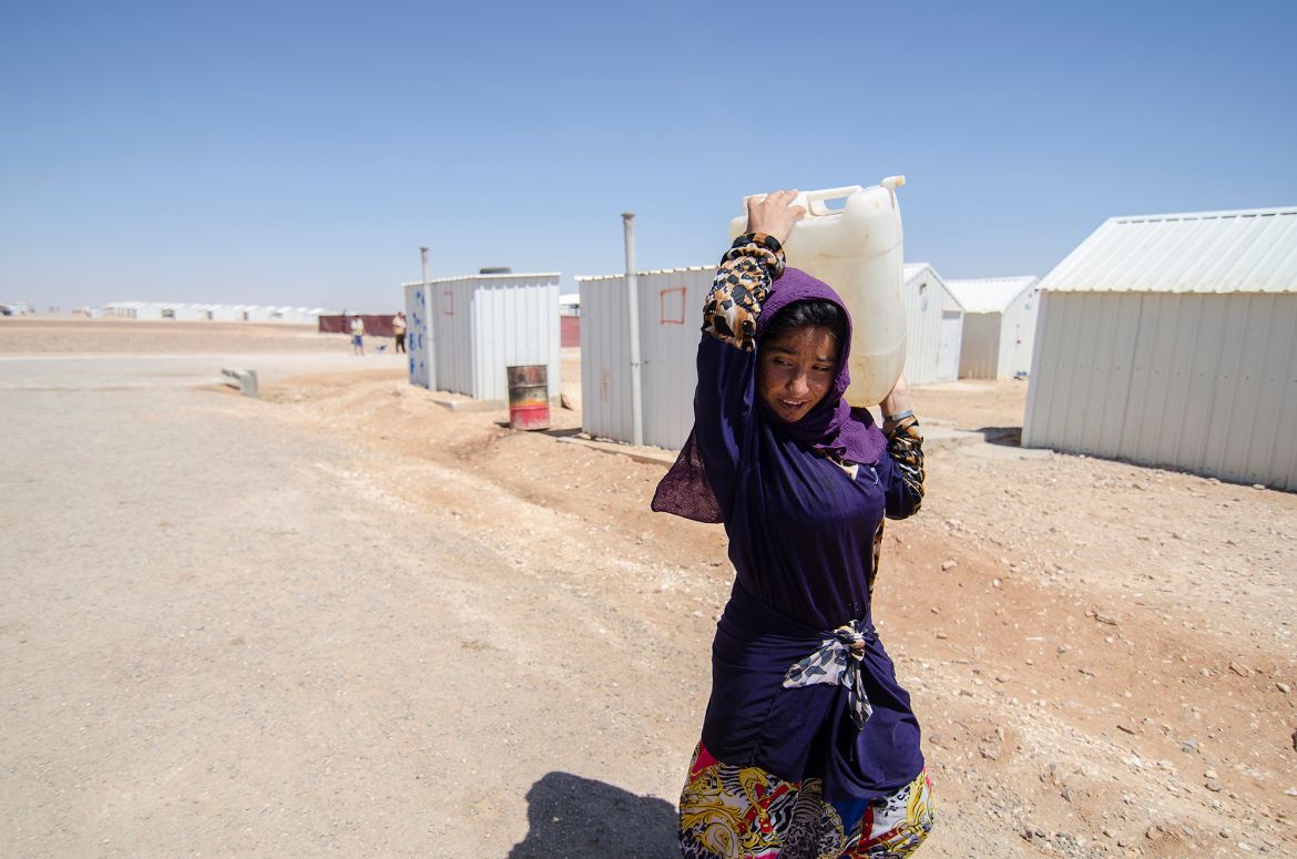 Azraq Refugee Camp for Syrians in Jordan/DO NOT USE/RESTRICTED