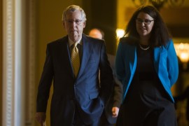 McConnell Votes on Iran Bill at US Capitol
