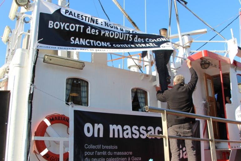 Aid flotilla stops at France on its way to Gaza