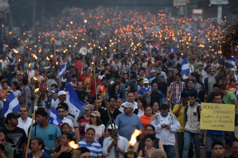 HONDURAS-HERNANDEZ-PROTEST