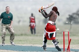 Jonathan Ole Meshami of the Maasai Cricket Warriors