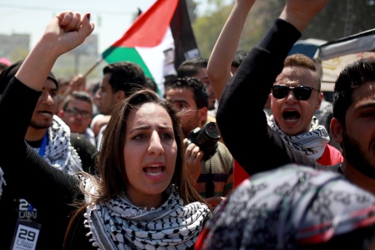 Palestinians march for unity in Gaza
