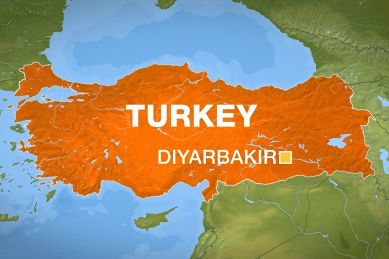 Diyarbakir map Turkey