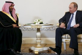 Saudi Deputy Prince Mohammed Bin Salman meets Putin