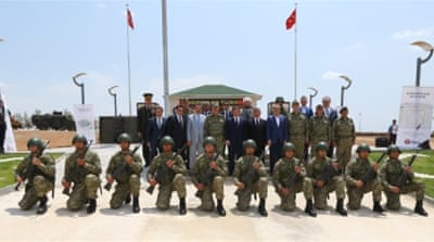 Turkish prime minister visits tomb of Suleyman Shah [Reuters]