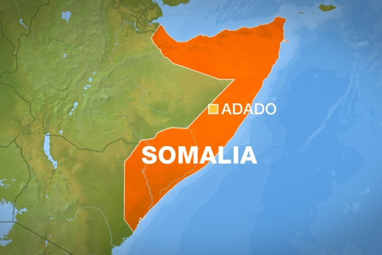 Adado Somalia map