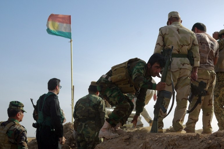 Kurds near Kirkuk Iraq