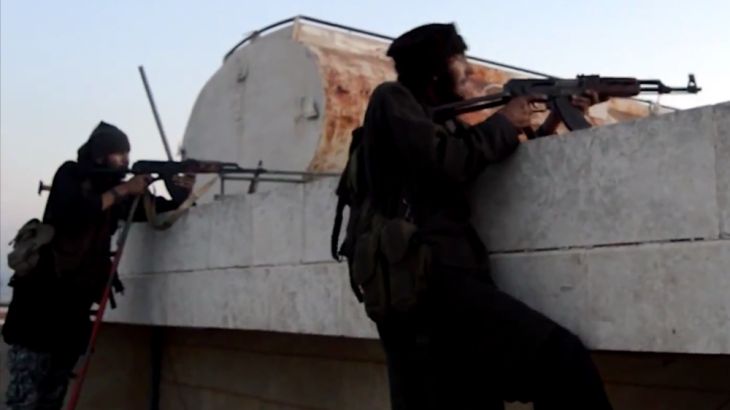 ISIL fighters in Aleppo province