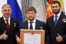 Chechen President Ramzan Kadyrov attends ceremony to confer the ''City of Military Glory'' title to five Russian towns, at the Kremlin [Getty]