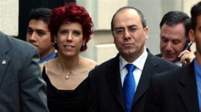 Israeli Interior Minister Silvan Shalom and his wife Judy in 2003 [Getty]