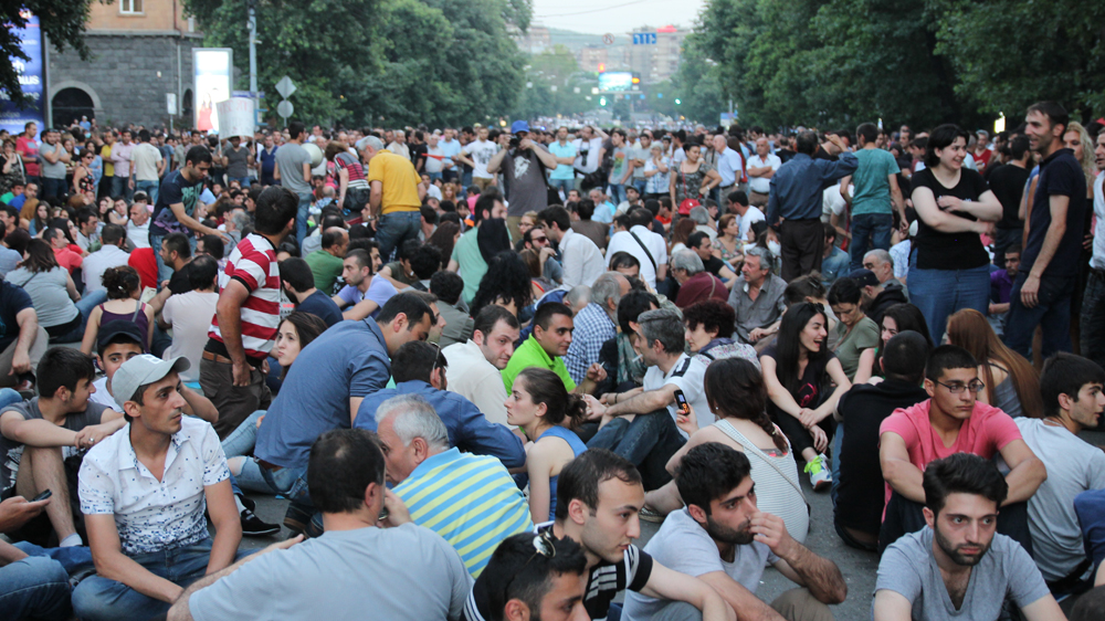 Thousands of protesters have attended the demonstrations over the past week [Adrineh Gregorian/Al Jazeera] 