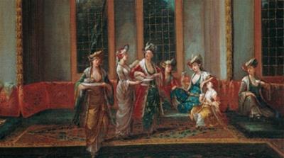 Women Drinking Coffee, 1720s. Found in the collection of the Pera Museum, Istanbul [Getty] 