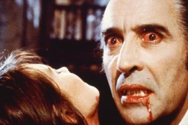 Christopher Lee as the blood-sucking Count in ''Dracula A.D. 1972'', [Getty]
