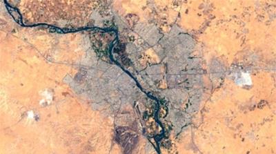 A satellite image. showing Mosul City on August 12, 2014 [Getty]