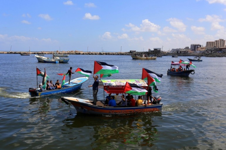 Rally in Gaza in support of the third Gaza Freedom Flotilla