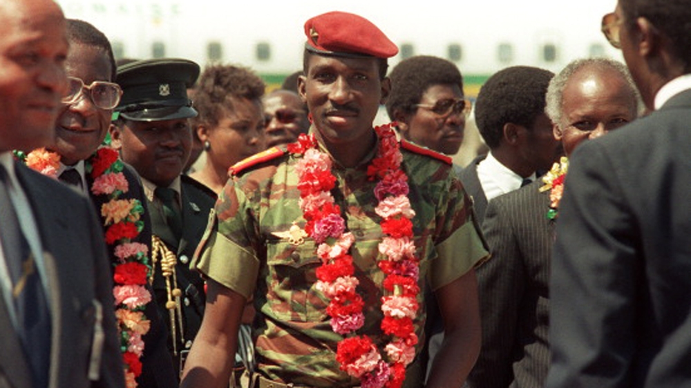 Sankara, pictured here in August 1986 in his trademark red beret, was murdered in October 1987 [Getty Images]