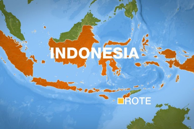 Rote Island map Indonesia