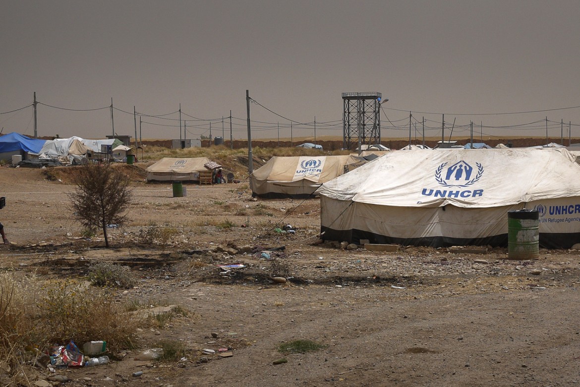 Baharka camp, Erbil, Iraq. After the Islamic State of Iraq and the Levant (ISIL) stormed the northern city of Mosul a year ago, thousands of displaced residents found shelter at the Baharka camp