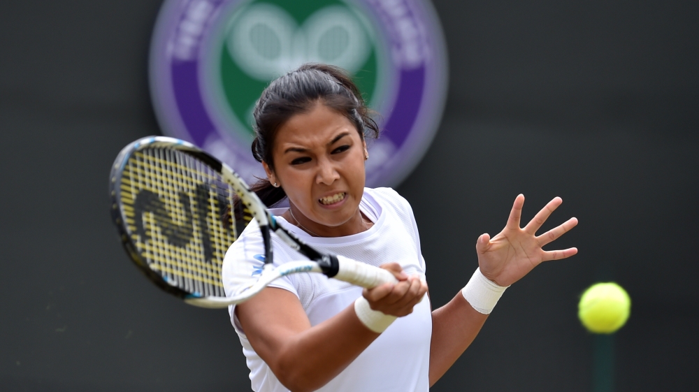 Diyas was leading 3-1 in the second set before losing her way [Getty Images]
