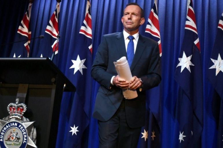 Australian Prime Minister Tony Abbott in national security address