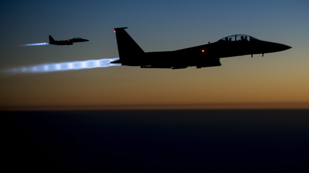 US Air Force F-15E Strike Eagles were part of a coalition strike package that was the first to strike ISIL targets in Syria [EPA/US Air Force]