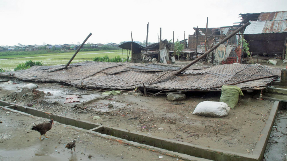 Many Rohingya have been left homeless by the heavy storms [Mark Fenn/Al Jazeera]