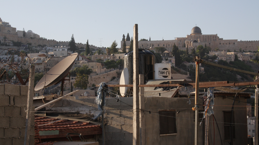 The dome of the Al-Aqsa Mosque can be seen from the terrace of Abu Nab's house [Ylenia Gostoli/Al Jazeera]