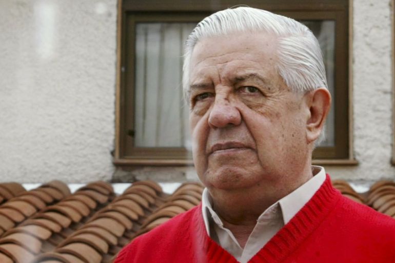 File picture of Manuel Contreras during an interview at his home in the Penalolen neighbourhood