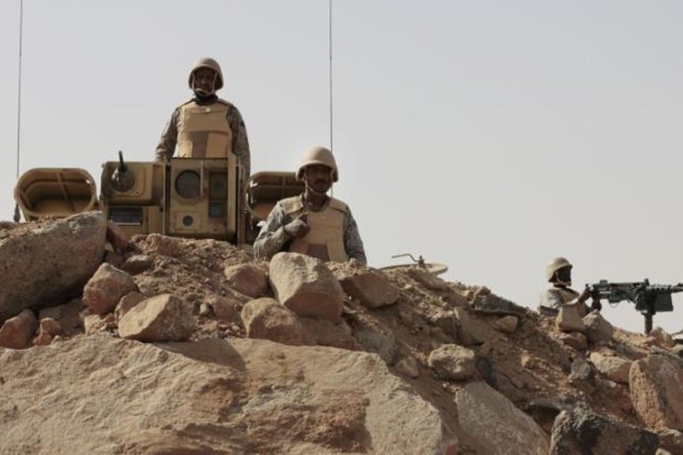 Saudi troops near Yemen border