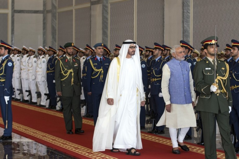 Sheikh Mohamed bin Zayed Al Nahyan, Narendra Modi