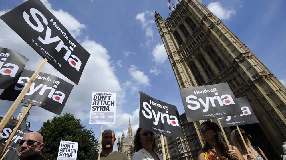 Those opposed to air strikes against Syria are in the minority among the British public, according to a recent opinion poll [EPA]