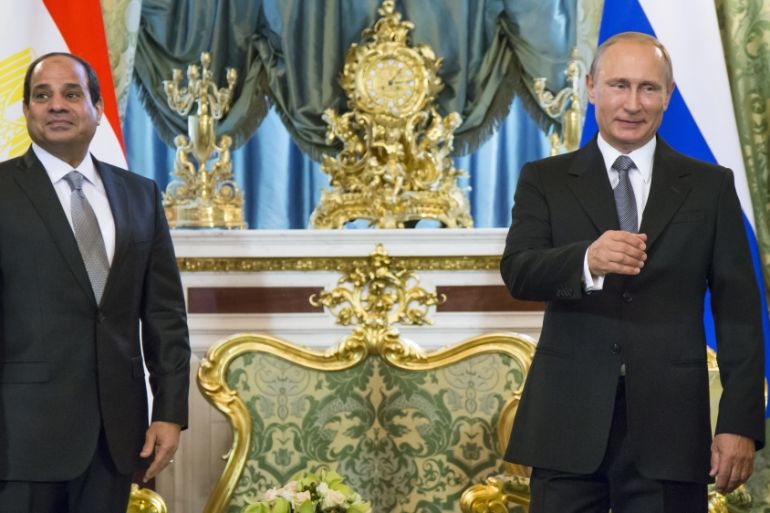 Vladimir Putin meets with Abdel Fattah al-Sisi