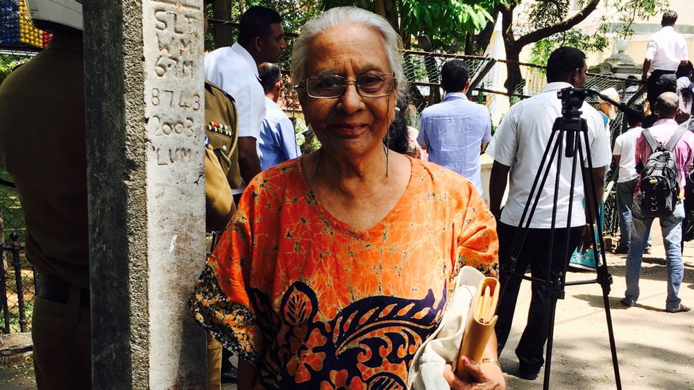 Sarojini Kadiragama said she wants a government that allows its people to hold it accountable for its actions [Arpit Goel/Al Jazeera]    