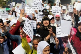Palestinian refugees protest in Jordan
