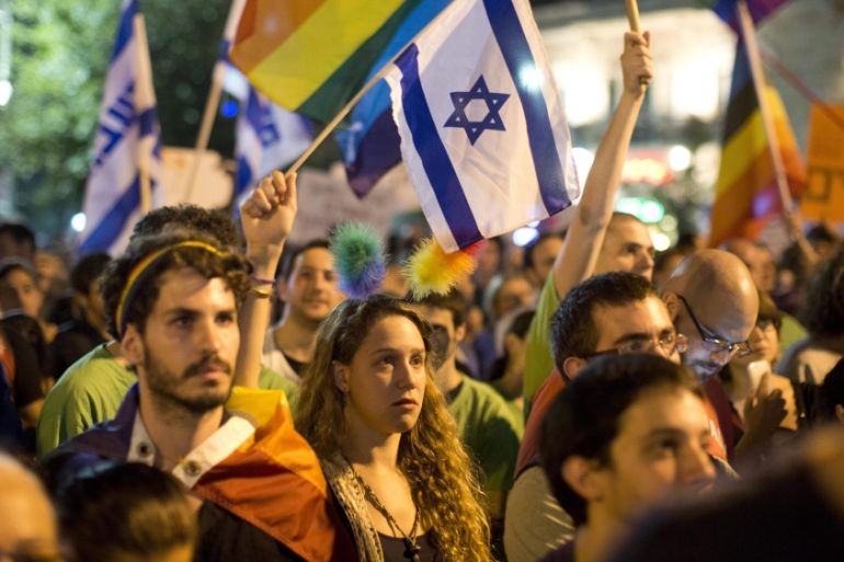 Rally in solidarity with gay community in Jerusalem