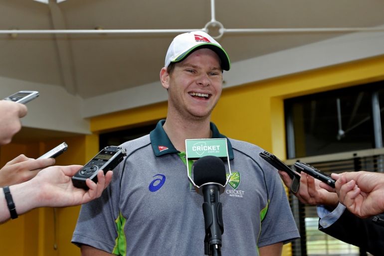 Steve Smith talks to the media after he was announced as the new Australian Cricket Captain