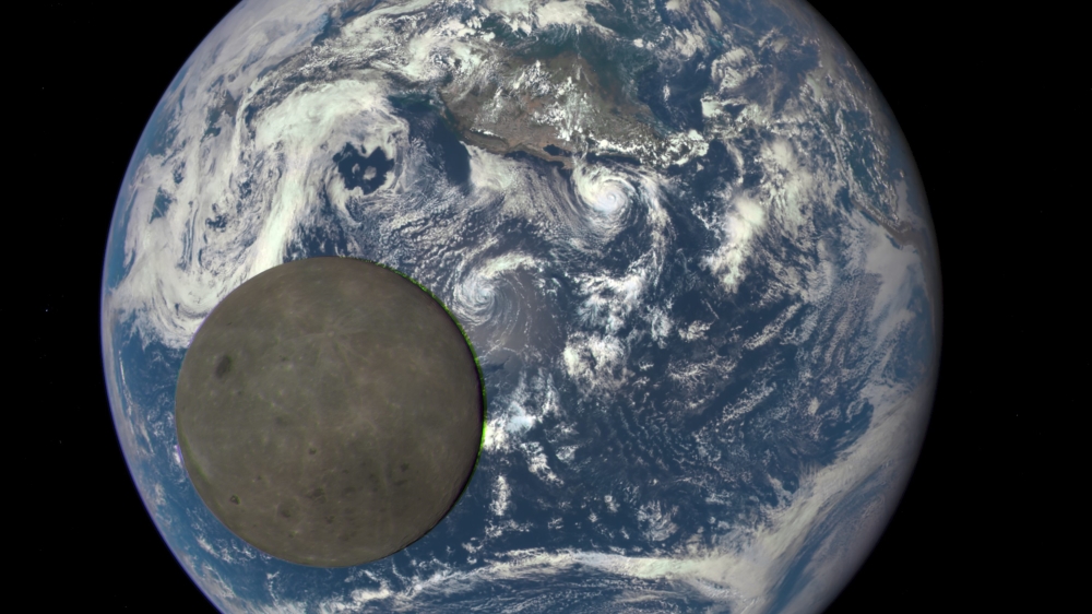 The moon's rotation and orbital periods are the same, meaning the far side of the moon is never seen from earth [NASA]