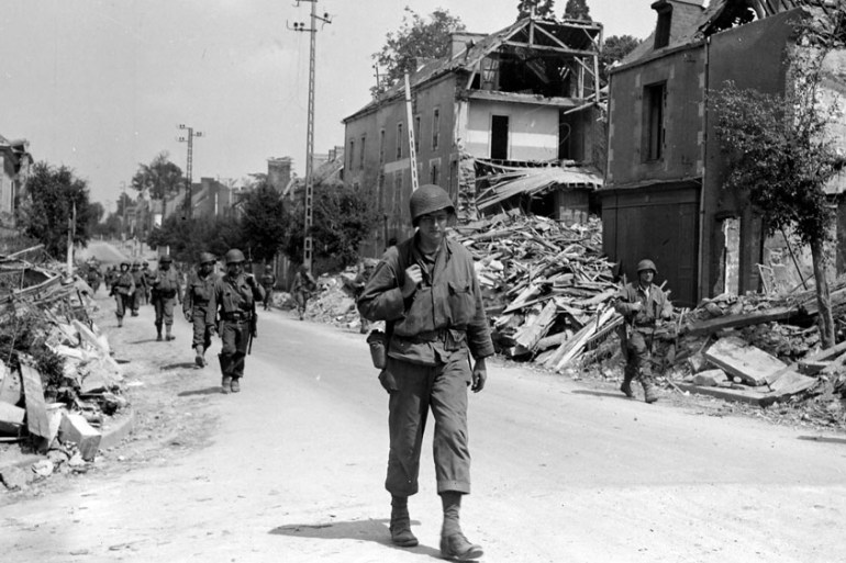 World War II. American soldiers in France