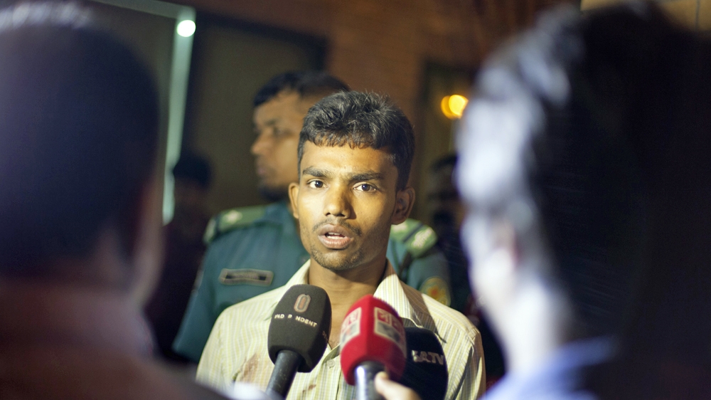 Witness Mohammad Billal helped rush Cesare to a local hospital in Dhaka, where the victim was declared dead [Mahmud Hossain Opu/Al Jazeera]