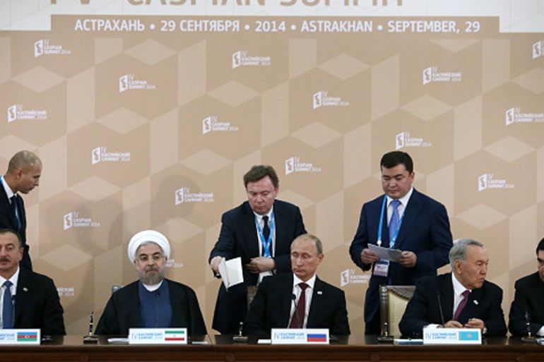 The Caspian Sea Summit on September 29, 2014 in Astrakhan, Russia [Getty]
