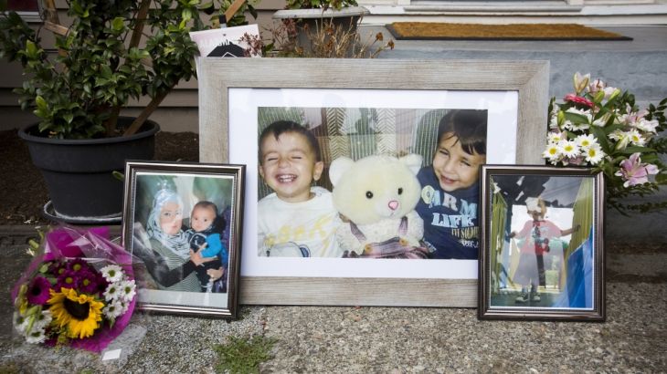 Photographs of Aylan and Galip outside Tima Kurdi''s home in Coquitlam.