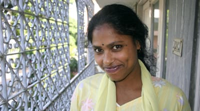 Baby Halder, photographed in July 2006, worked as a domestic servant in Delhi for many years, writing about the struggles in her early life in between her chores [Getty Images]