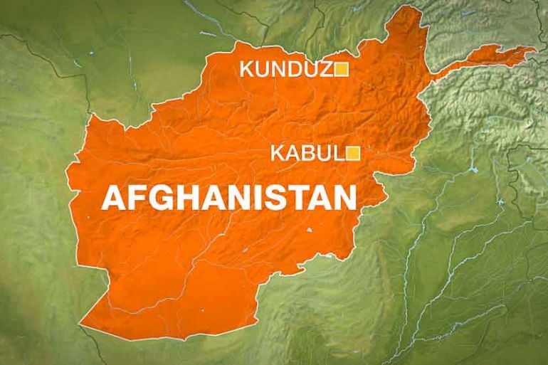 Map of Kunduz in Afghanistan