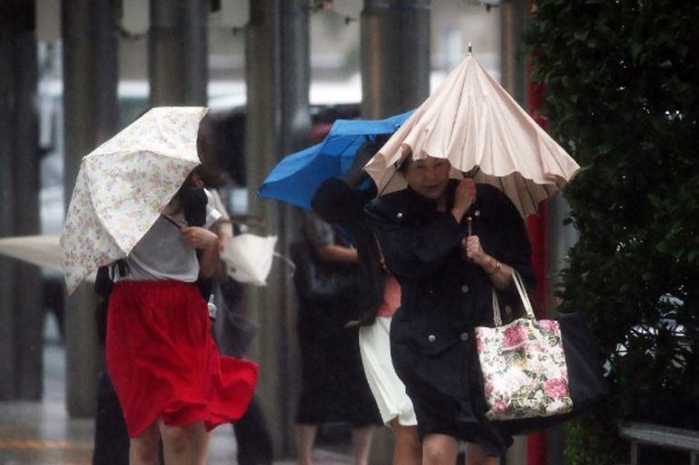 Tropical Storm Etau slams into Japan