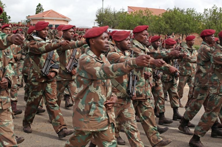 South Africa troops